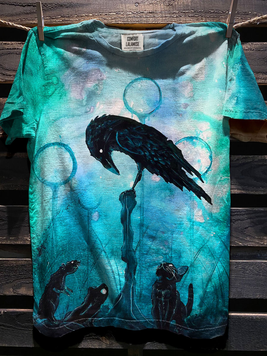 Soul of the Raven Art Print Causal Cotton Short Sleeve T-shirt