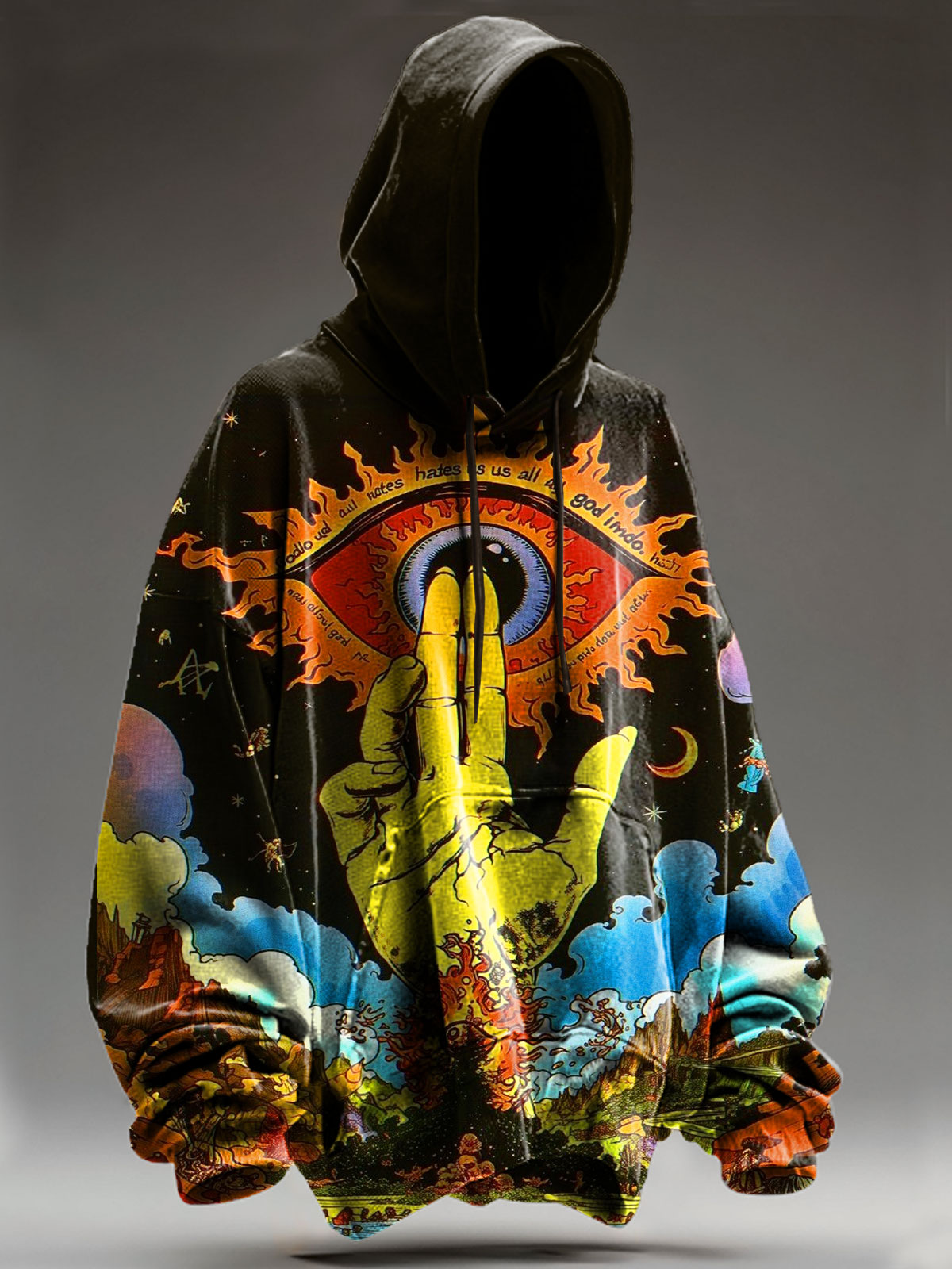 Vintage Psychedelic  Art Print Casual Sweatshirt