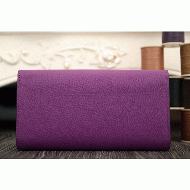 Purple fake designer Hermes Constance wallet