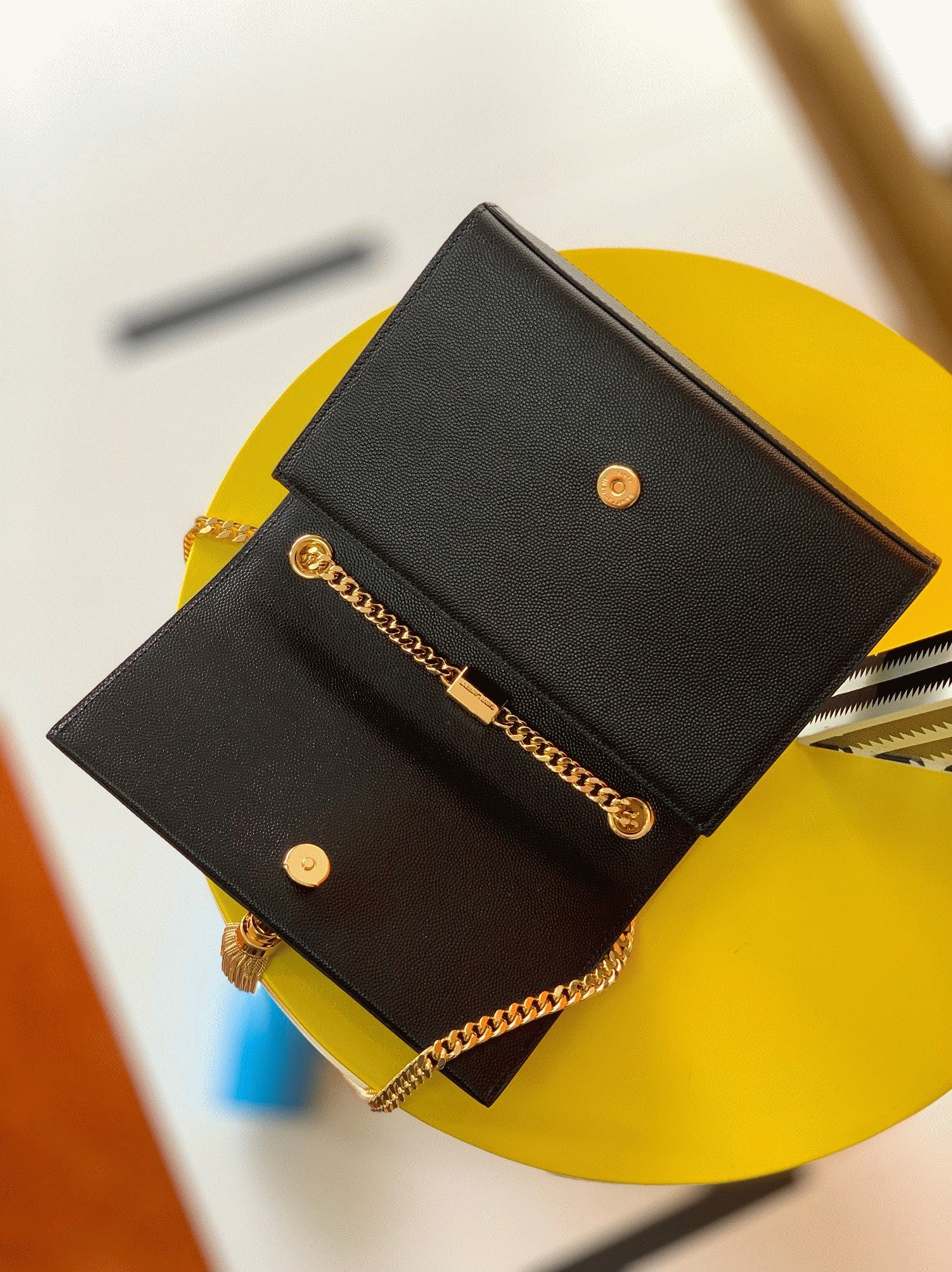 Fake Saint Laurent Kate Small Tassel Bag Black