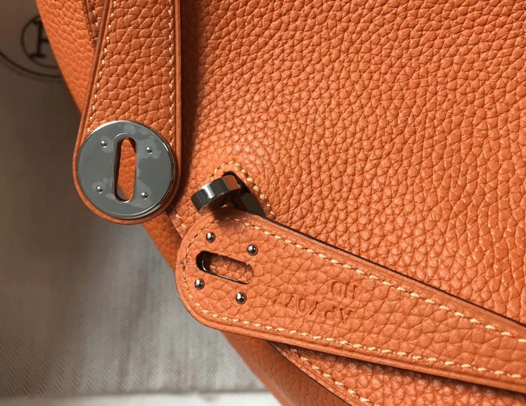 Copy Hermes Lindy 26cm handbag in orange