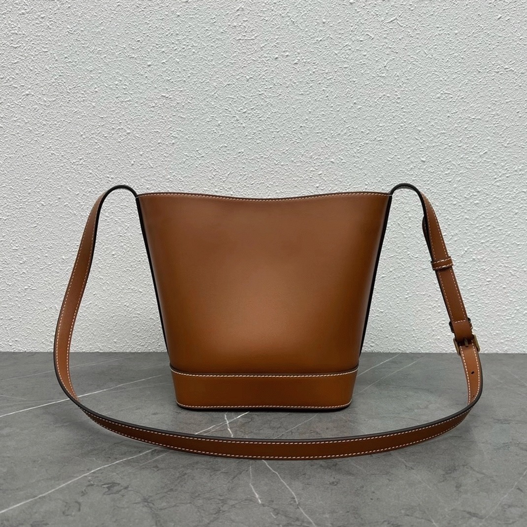 Top Quality Replica Celine Small Bucket Cuir Triomphe In Brown Calfskin