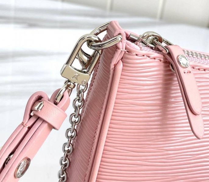 Louis Vuitton Epi Leather Easy Pouch On Strap In Rose Ballerine Pink