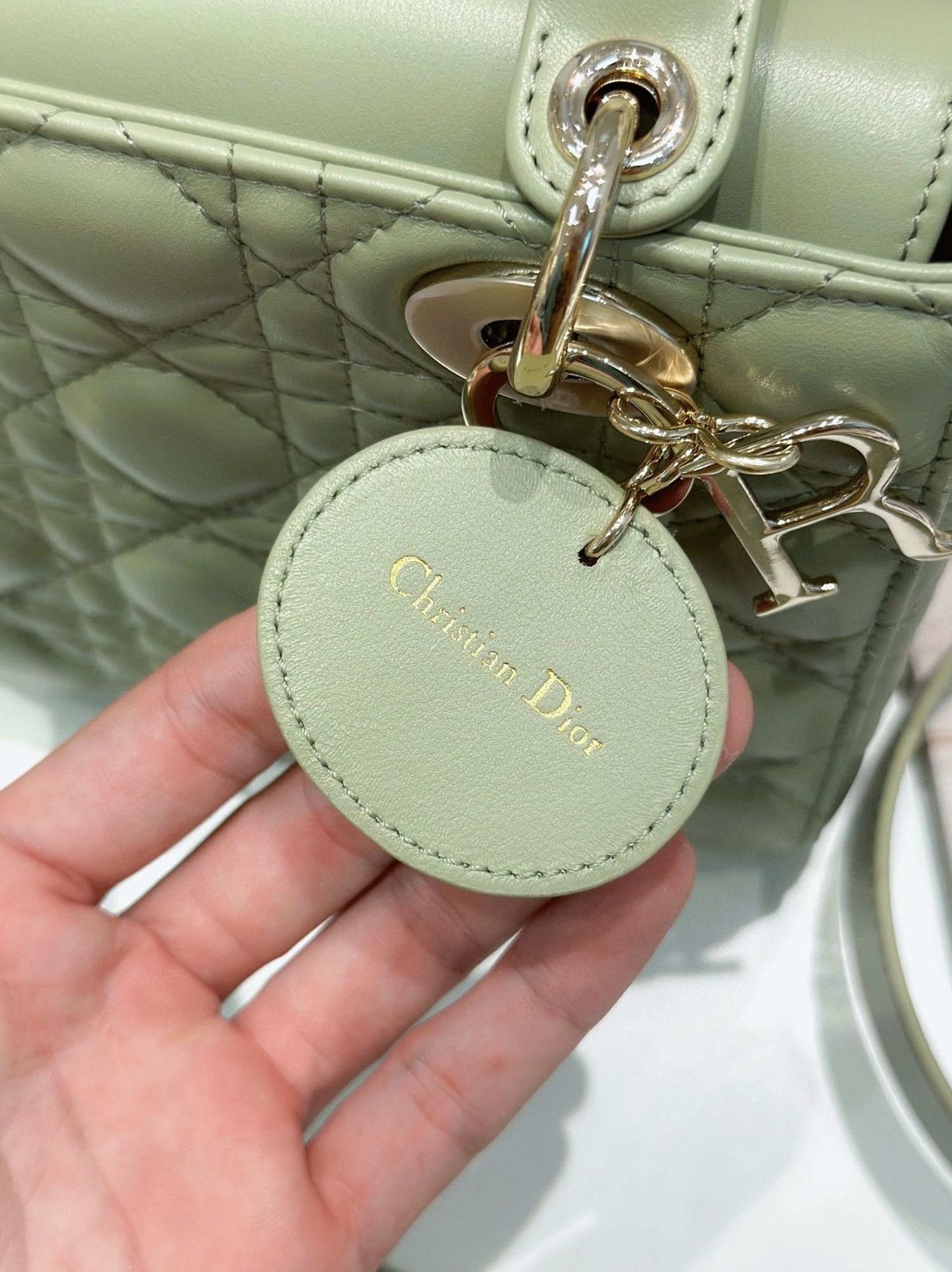 Dior Small Lady Dior My ABCDior Bag Knockoff in Ethereal Green