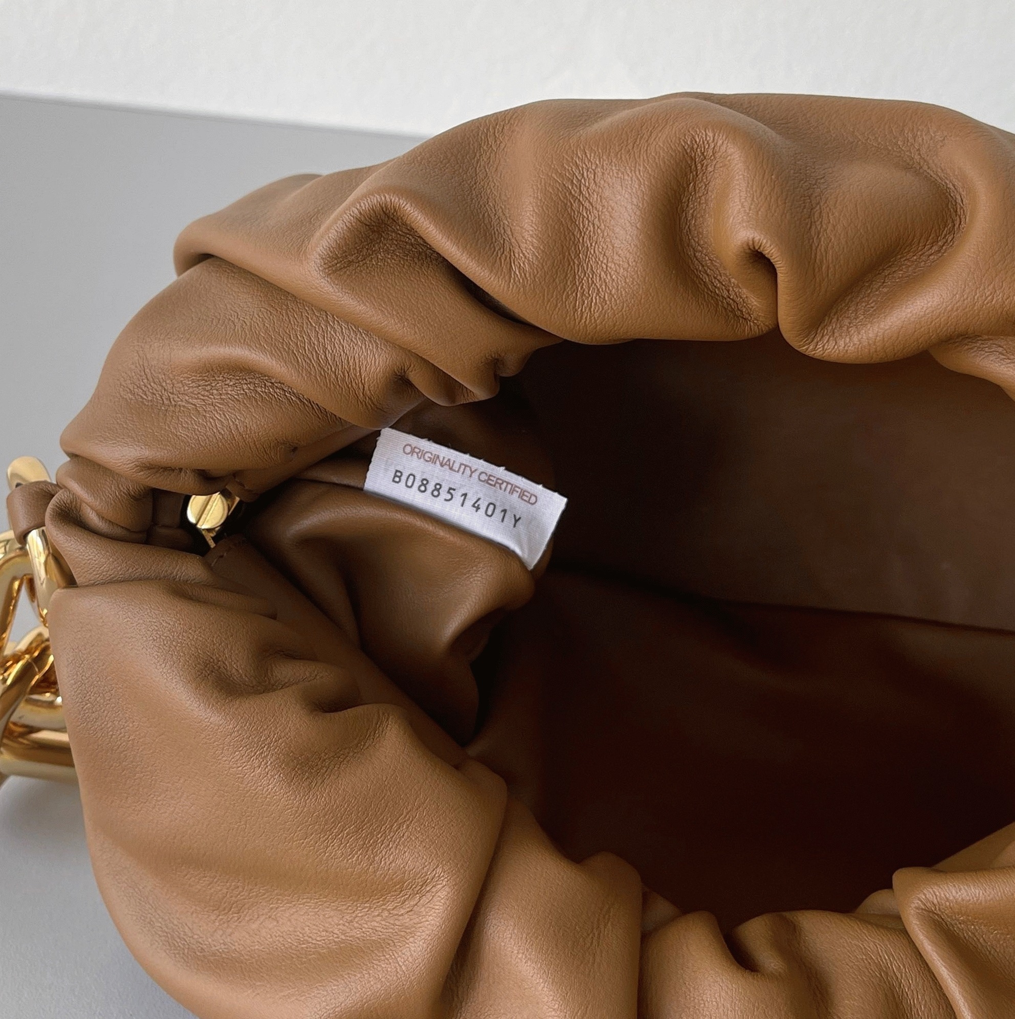 Replica Bottega Veneta The Chain Pouch Bag Teak