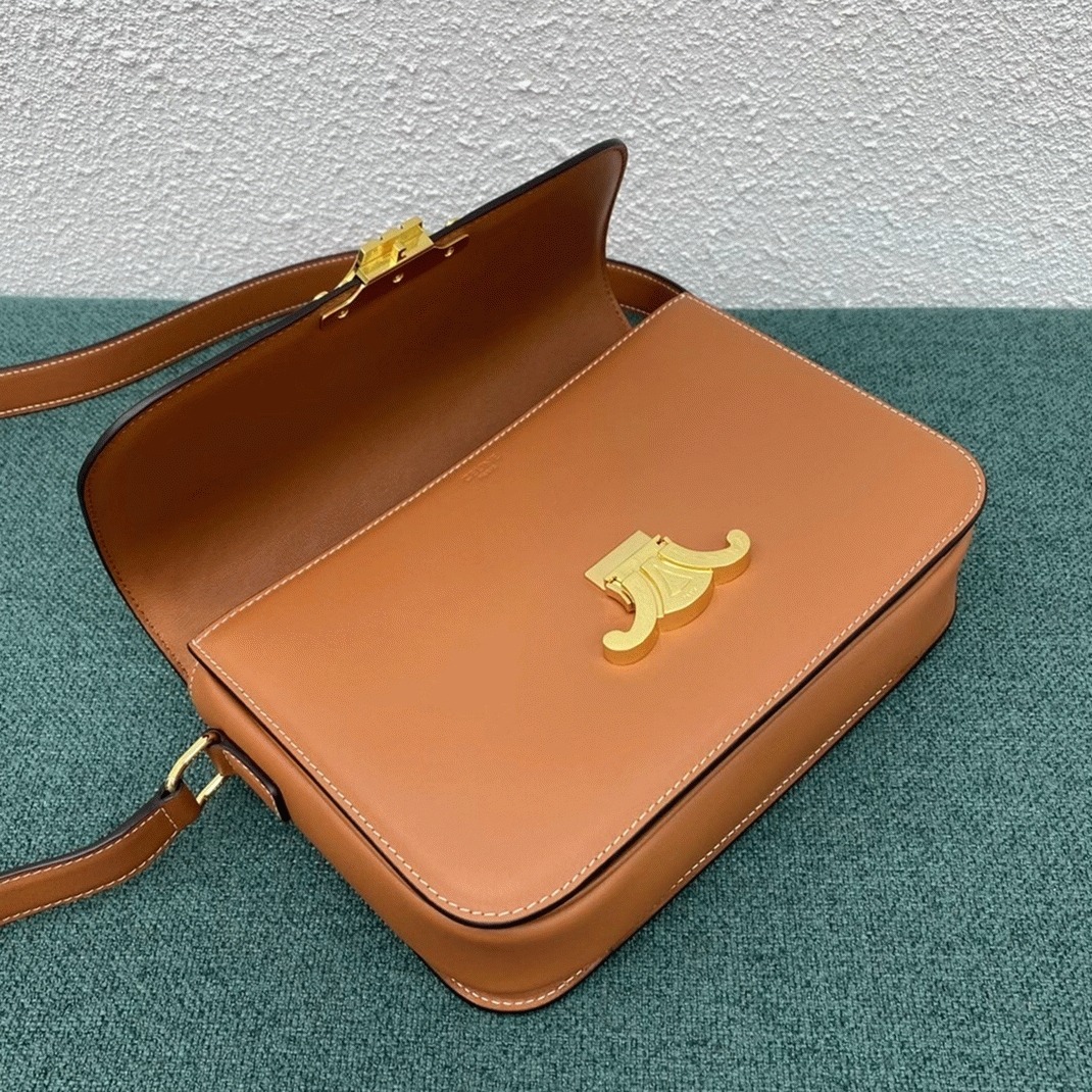 Top Quality Faux Celine Triomphe Medium Bag In Brown