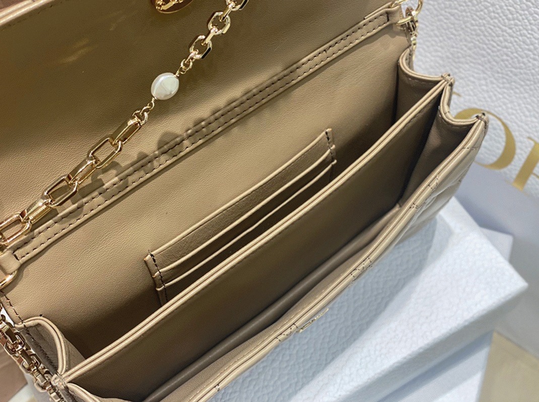 Dior Miss Dior Mini Bag Replica in Beige Cannage Lambskin
