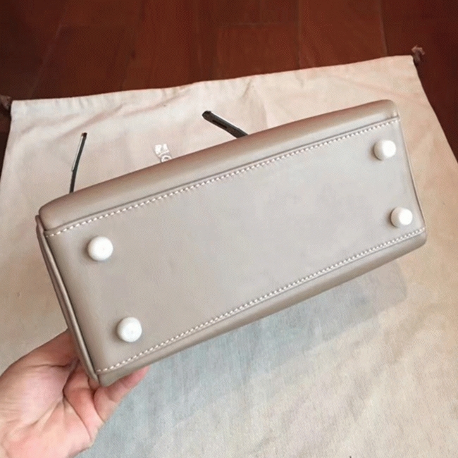 Grey Swift Knockoff Hermes Retourne Kelly 25cm Luxe Tote