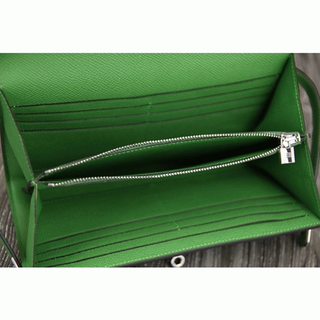 Bamboo designer replica Hermes Kelly Longue wallet