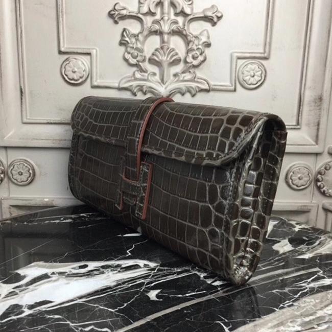 Chocolate Copy Hermes Jige Elan 29 Rich Tone Clutch Bag
