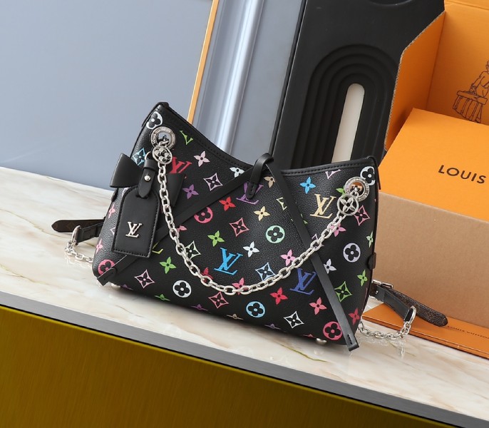 LV X TM Multicolored CarryAll BB In Black