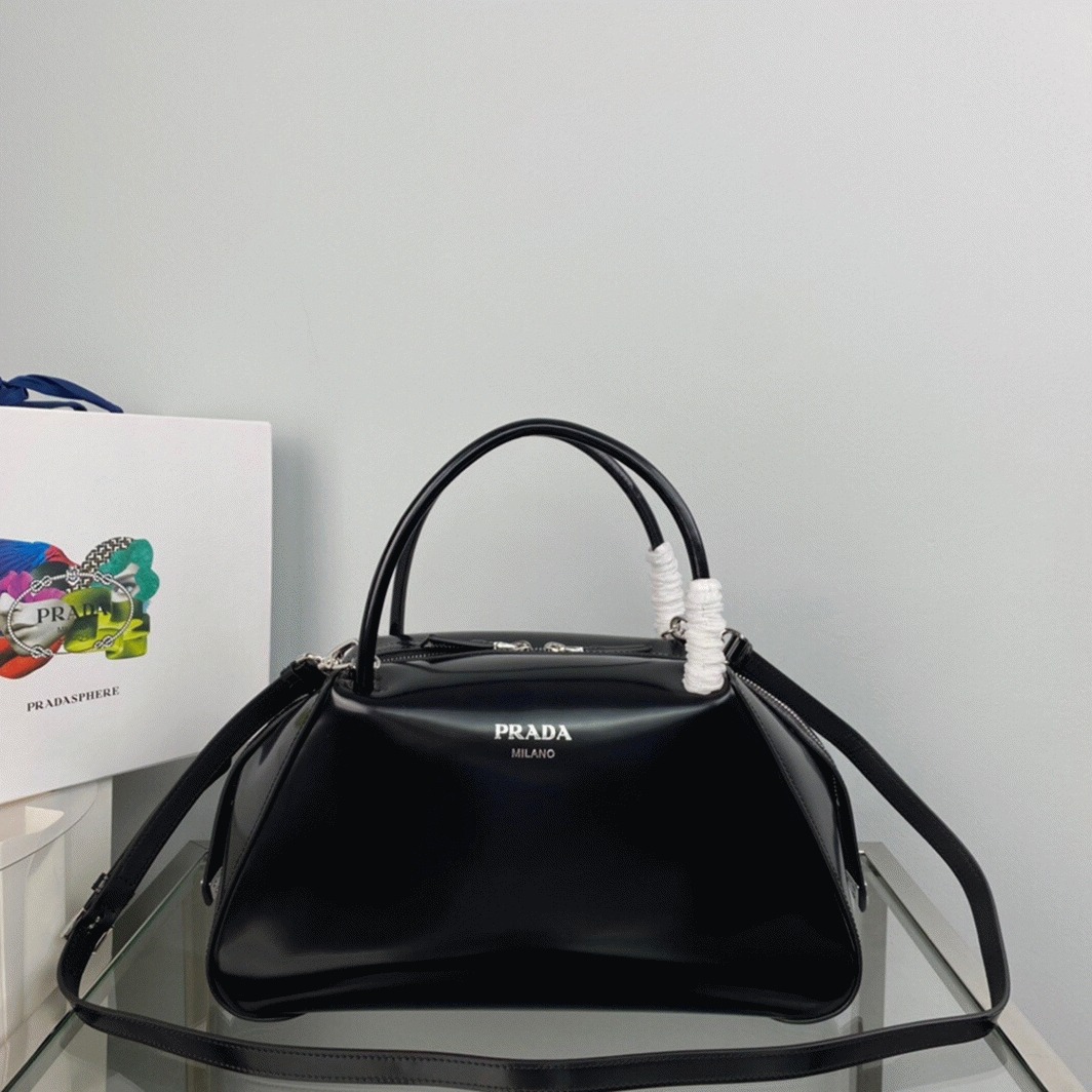 Prada Supernova Medium Bag Knockoff in Black Brushed