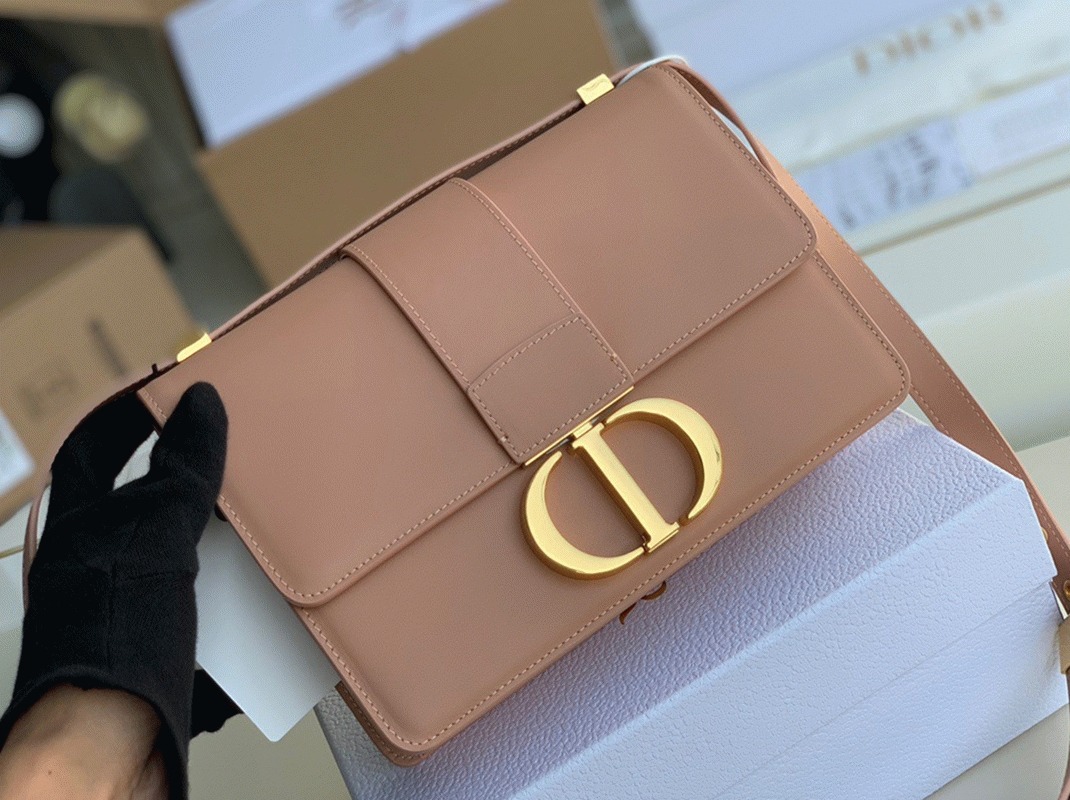 Dior 30 Montaigne Medium Bag Knockoff in Poudre Box Calfskin