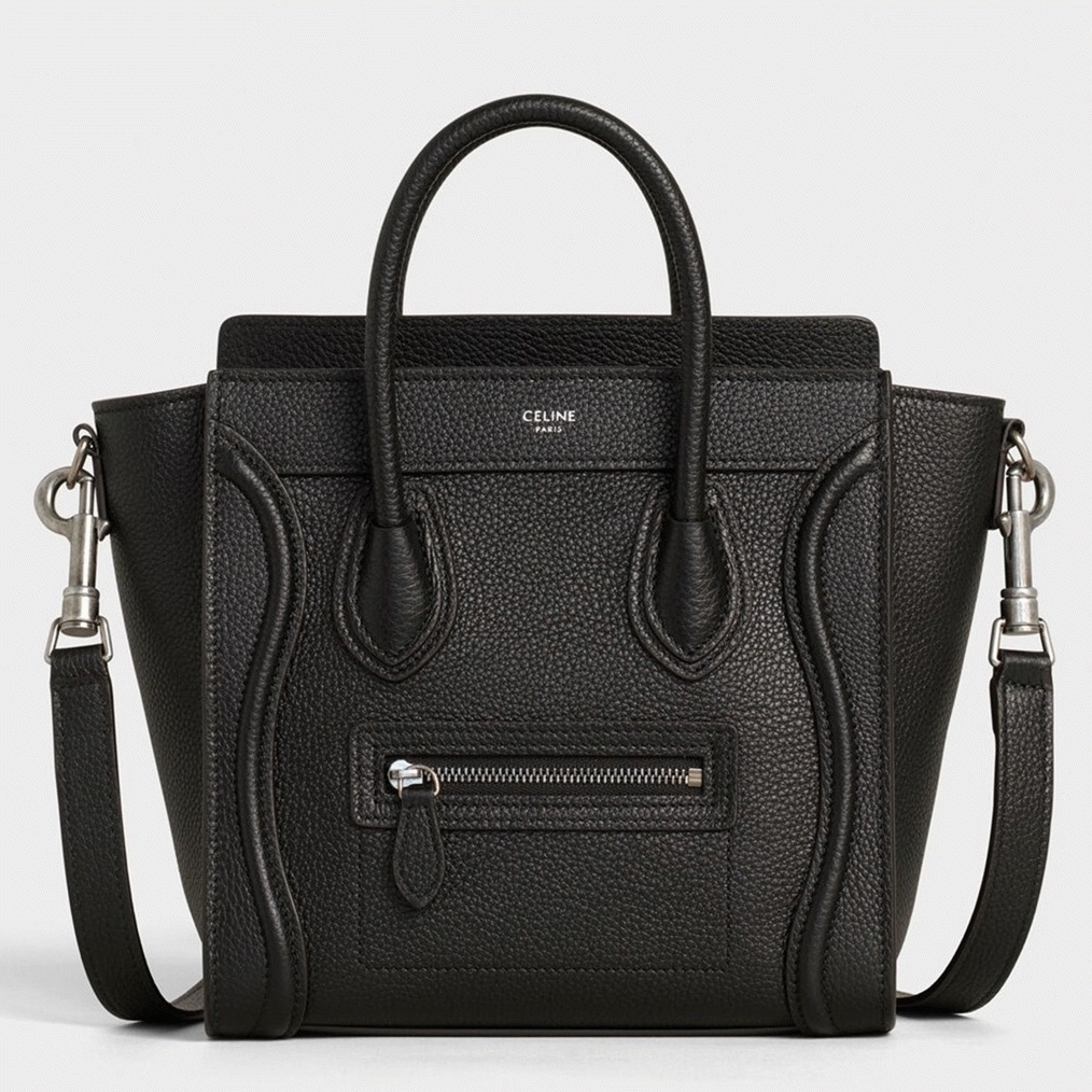 Celine Nano Luggage Tote Bag Replica in Black