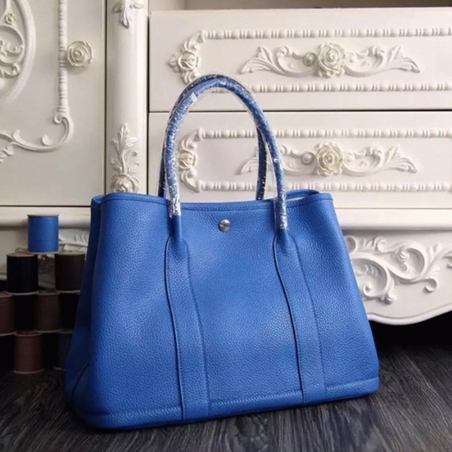 Blue Top Replica Hermes Garden Party 30cm Stylish Bag