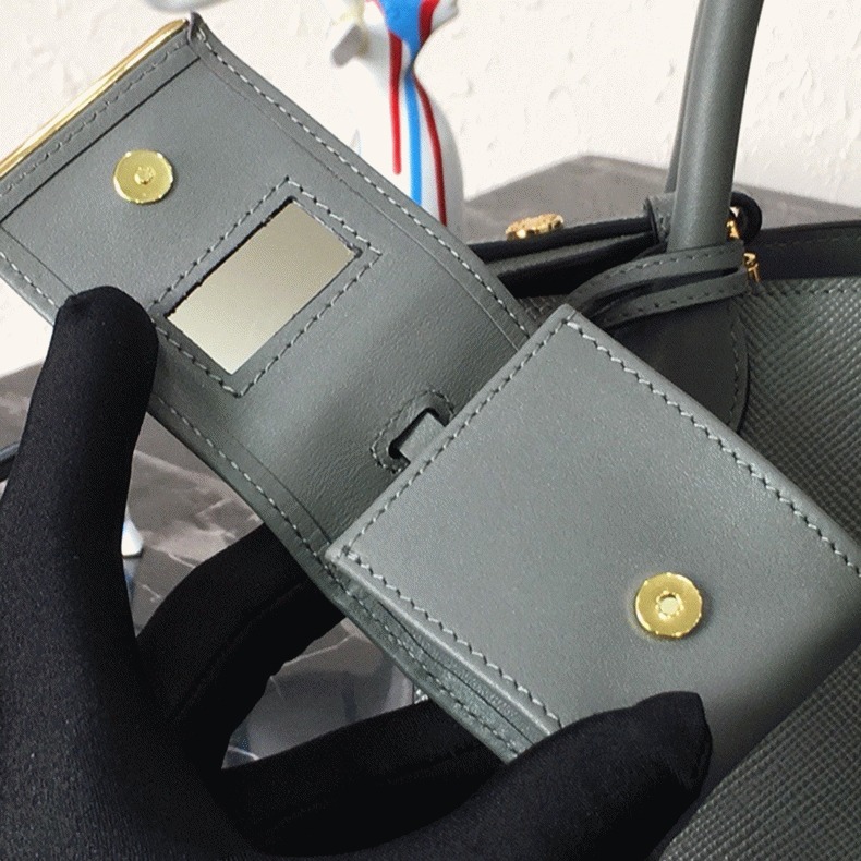 Prada Monochrome Small Bag Fake in Grey