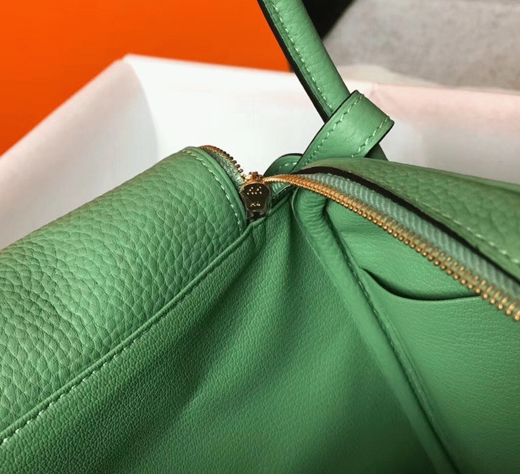 Fake Hermes Lindy bag 26cm in vert criquet