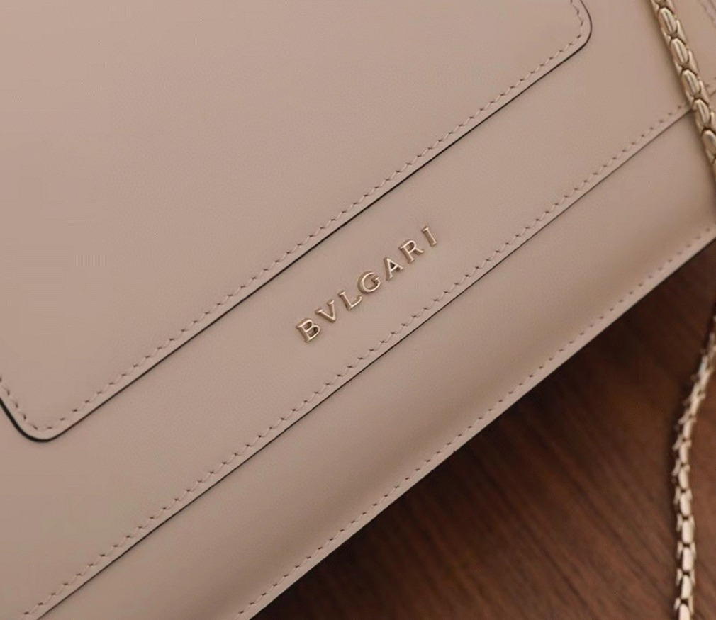 Replica Bvlgari Serpenti Forever Large Shoulder Bag Beige Calfskin