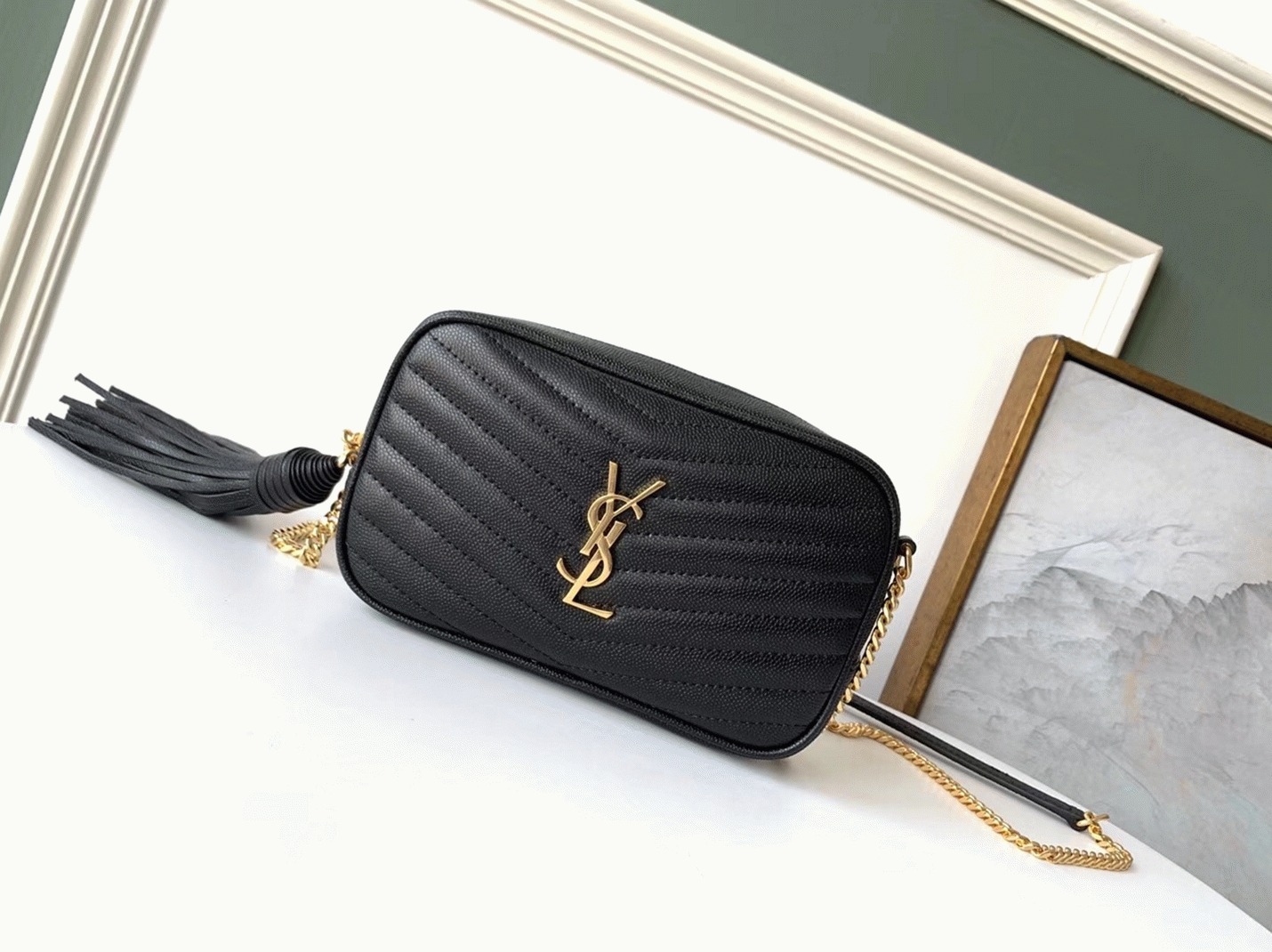 Replica Saint Laurent Lou Mini Bag Black