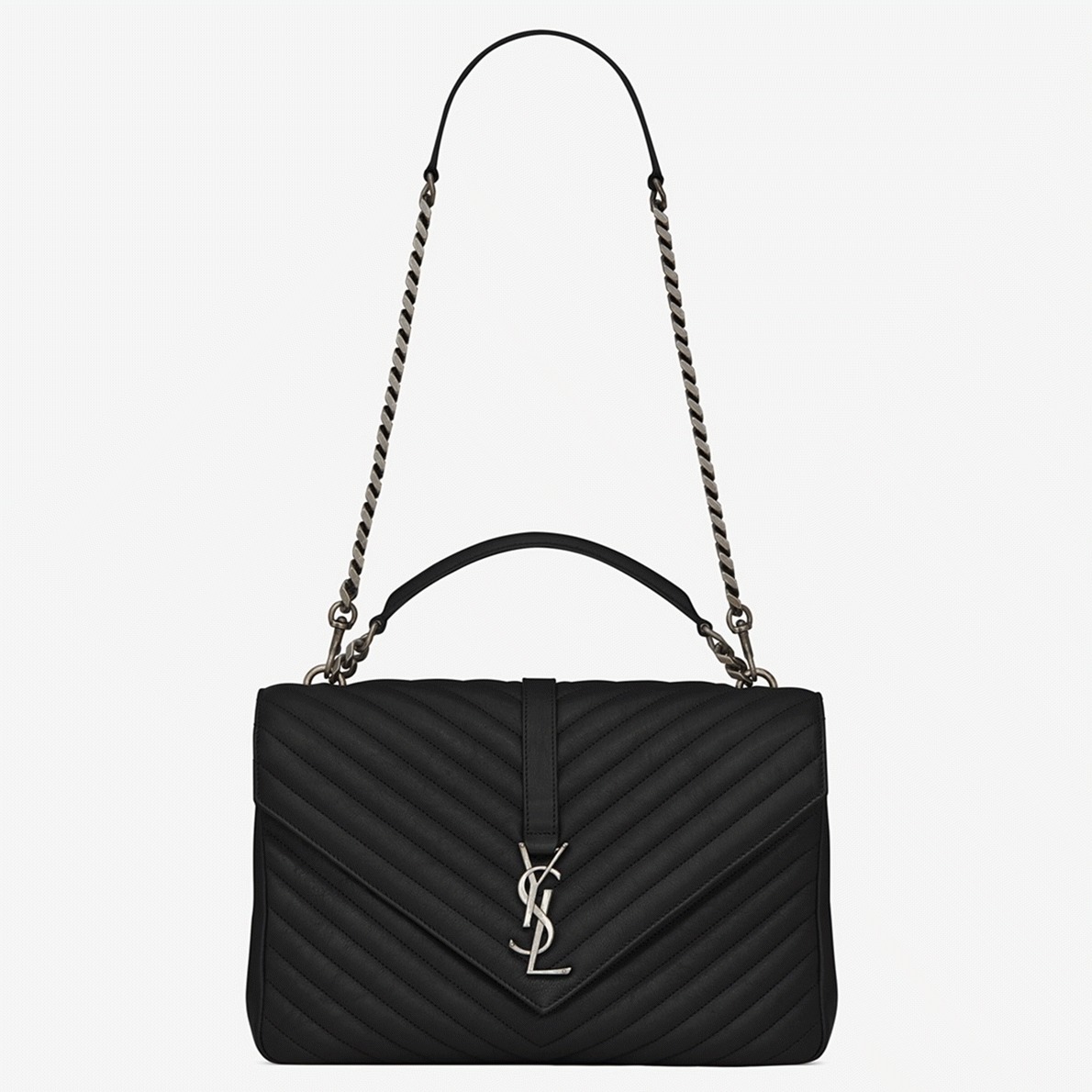 Replica Saint Laurent College Large Chain Bag Noir