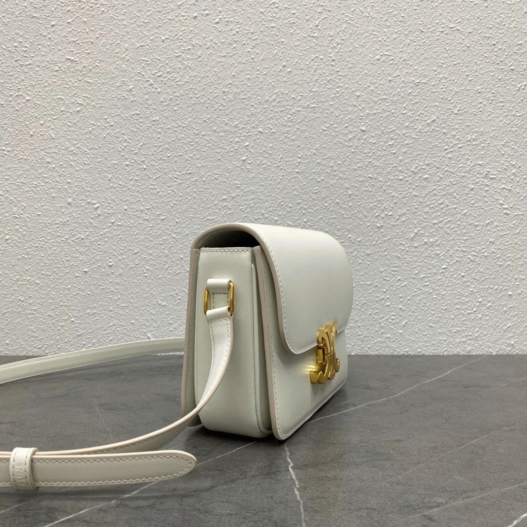 Top Quality Fake Celine Triomphe Teen Bag In White