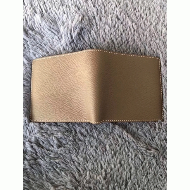 Taupe best replica Hermes Copernic compact wallet