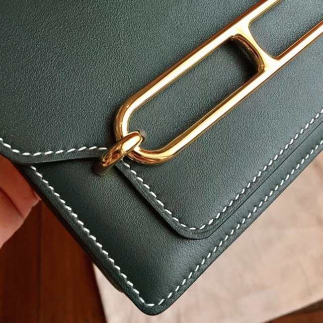 Best Knockoff Hermes Mini Sac Roulis Handbag Green