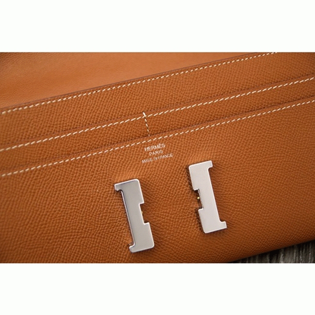 Brown replica Hermes Constance wallet