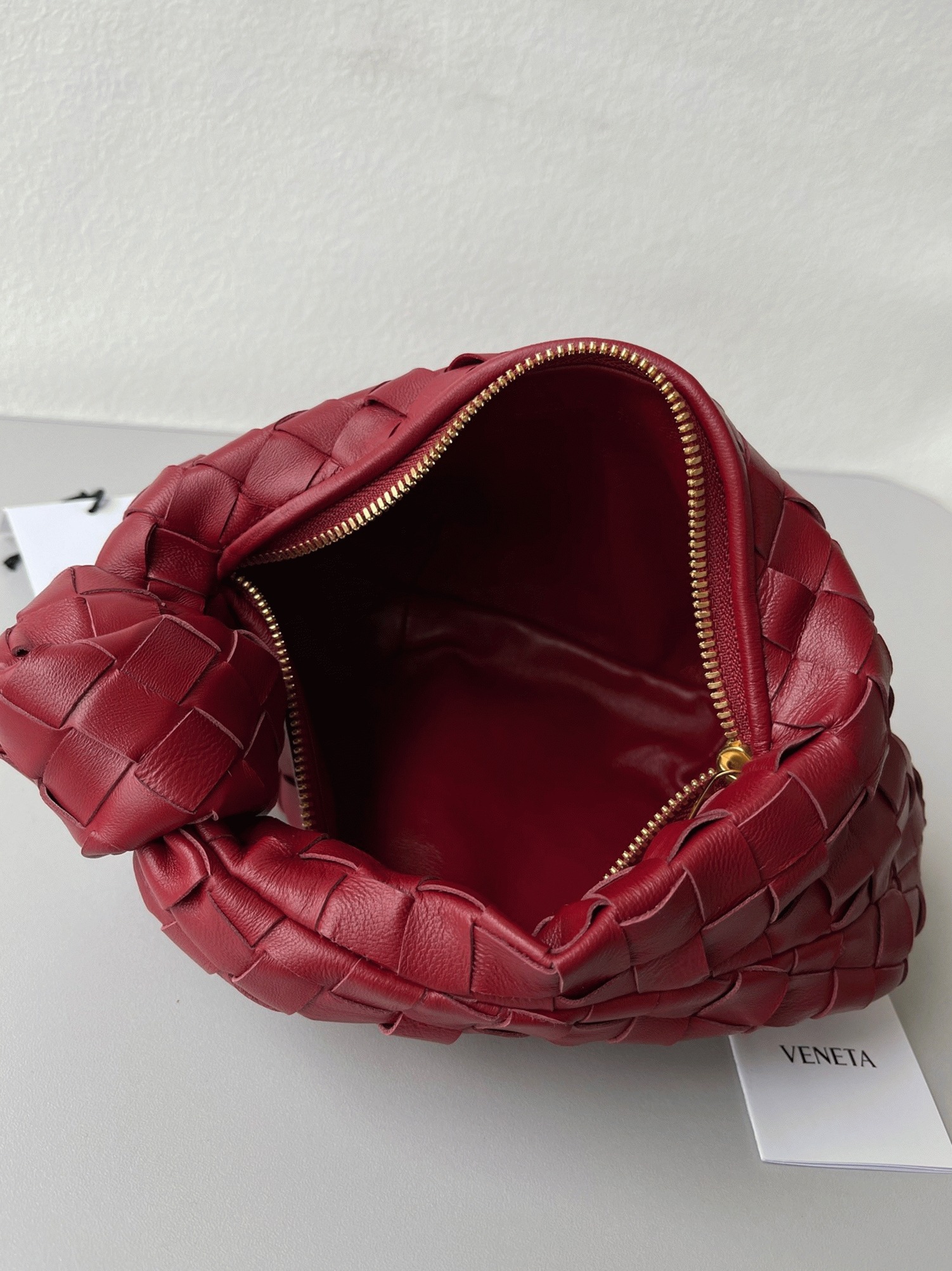 Replica Bottega Veneta BV Jodie Mini Bag Dark Red