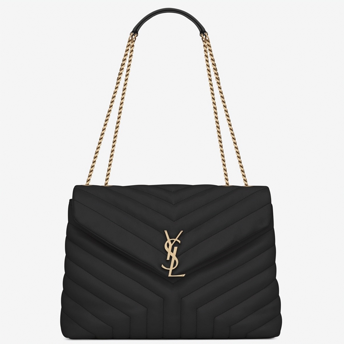 Replica Saint Laurent LouLou Medium Chain Bag Black
