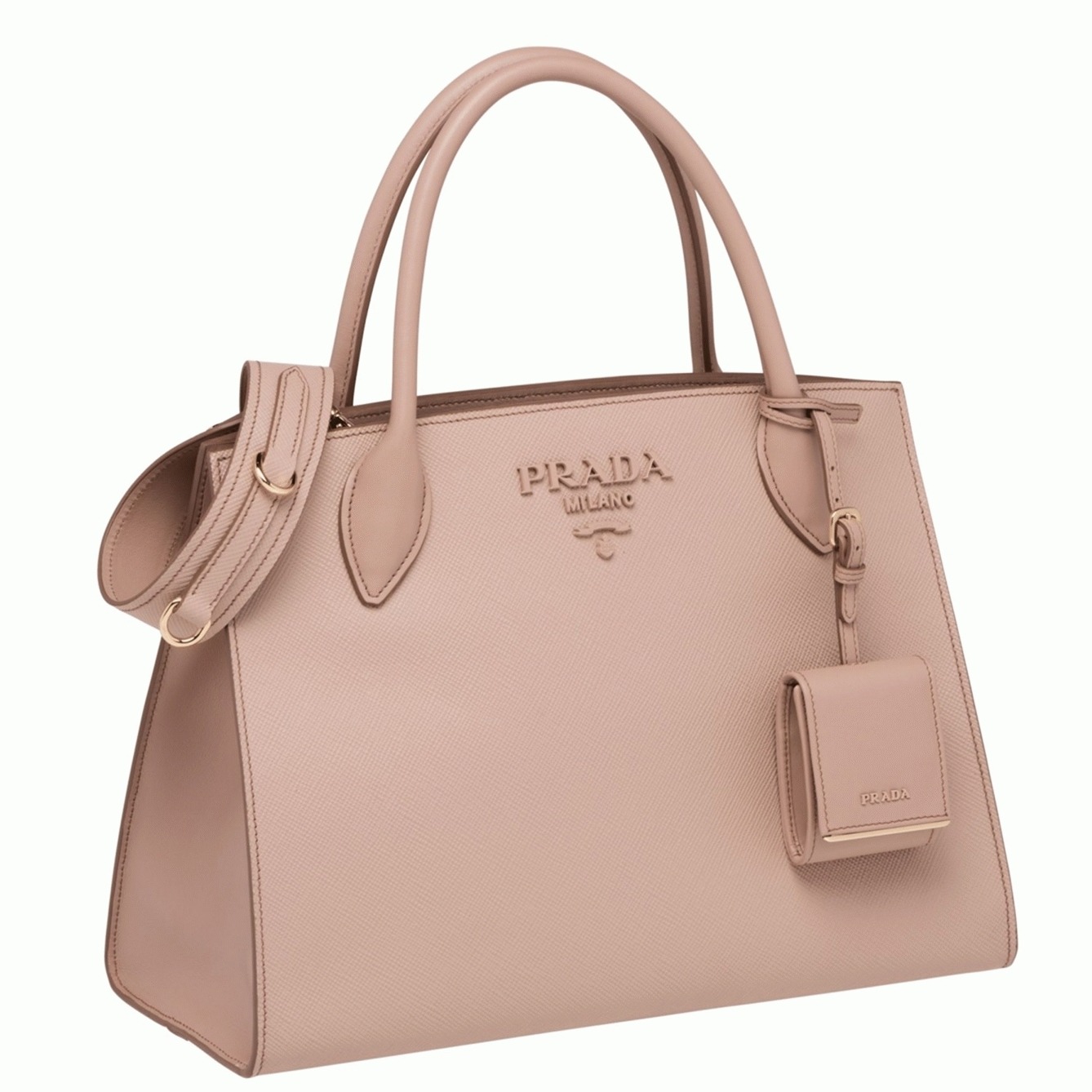 Prada Monochrome Medium Bag Best Replica in Nude