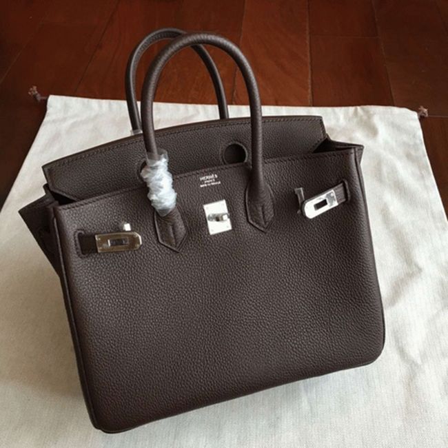 Hermes Birkin 25cm Handmade Knockoff Bag in Café Shade