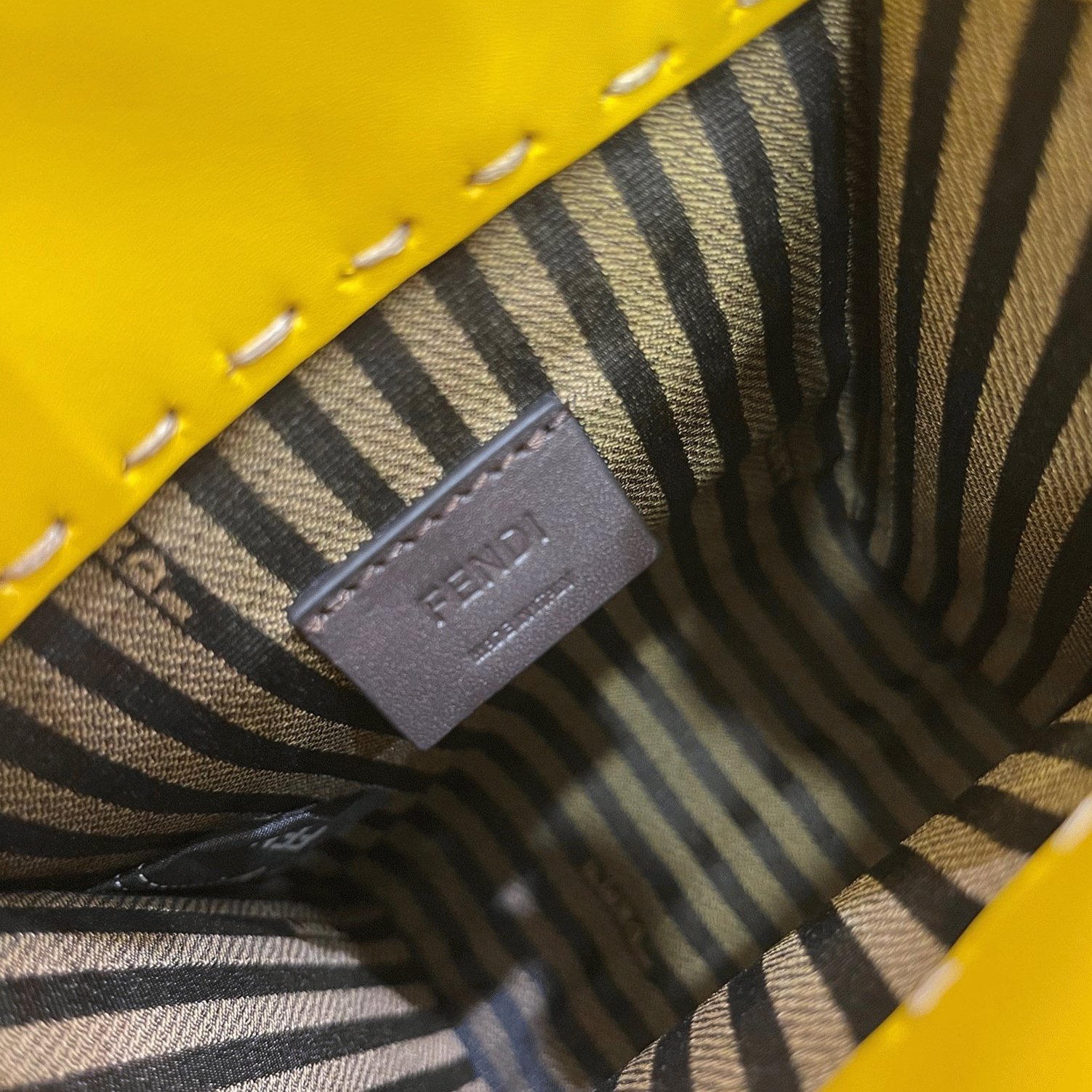 Top Quality Fake Fendi Mini Sunshine Shopper Bag In Yellow Leather