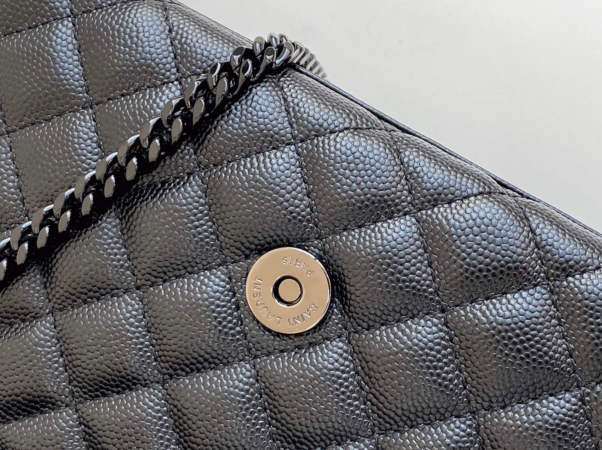 Replica Saint Laurent Envelope Small Black Bag with Black Hardware