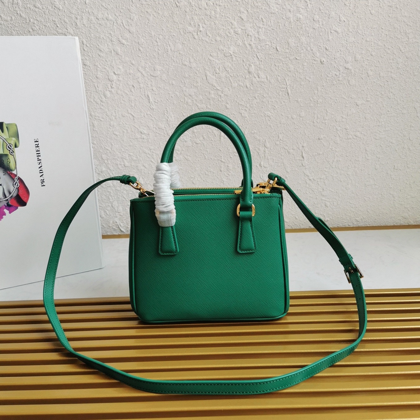 Green Prada Mini Galleria Bag Knockoff