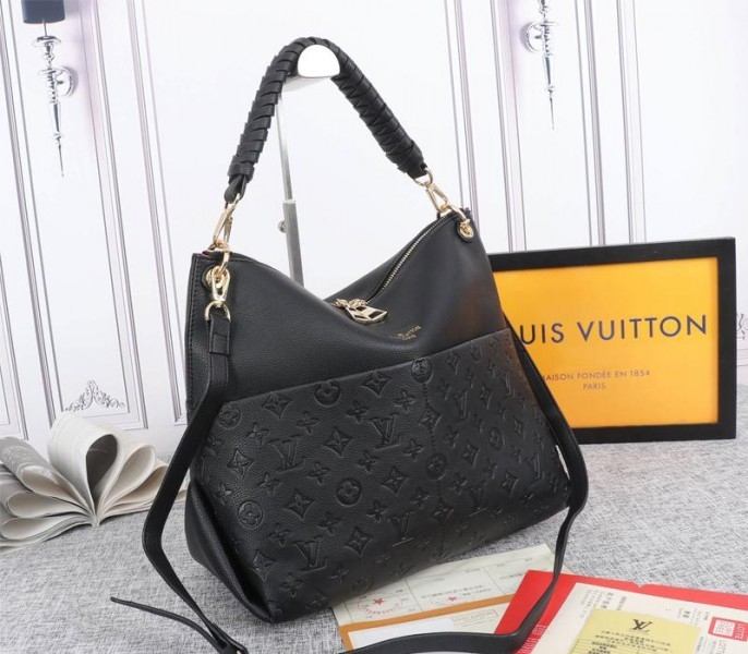 LV Monogram Empreinte Leather Maida Hobo In Black
