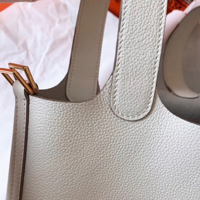 White luxury replica Hermes Picotin Lock 18cm handbag