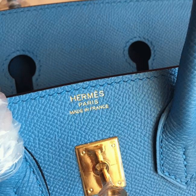 High-End Faux Blue Paradiso Hermes Birkin 25cm Purse