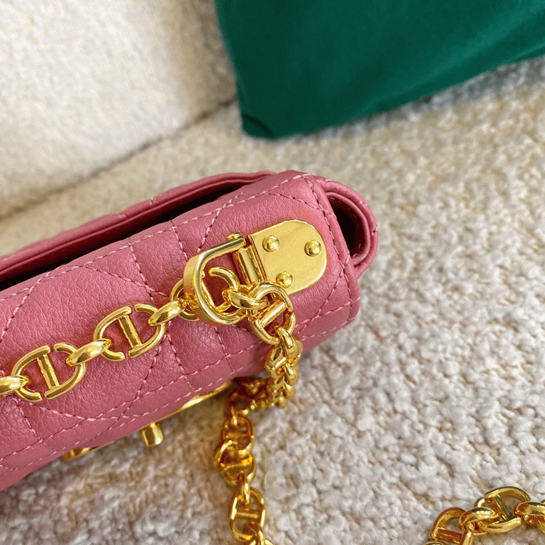 Dior Caro Micro Bag Fake in Pink