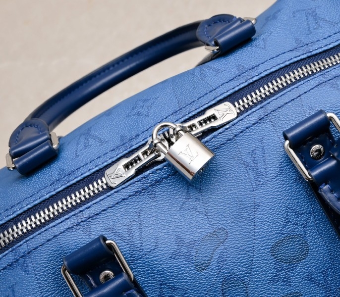 LV Keepall Bandouliere 50 In Navy River Blue