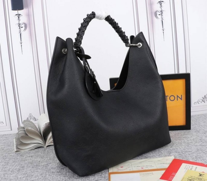 LV Mahina Carmel Hobo In Black