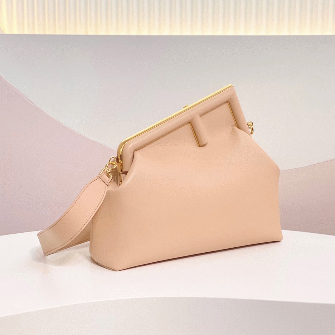 Top Quality Fake Fendi First Medium Bag In Powder Pink Nappa Leather