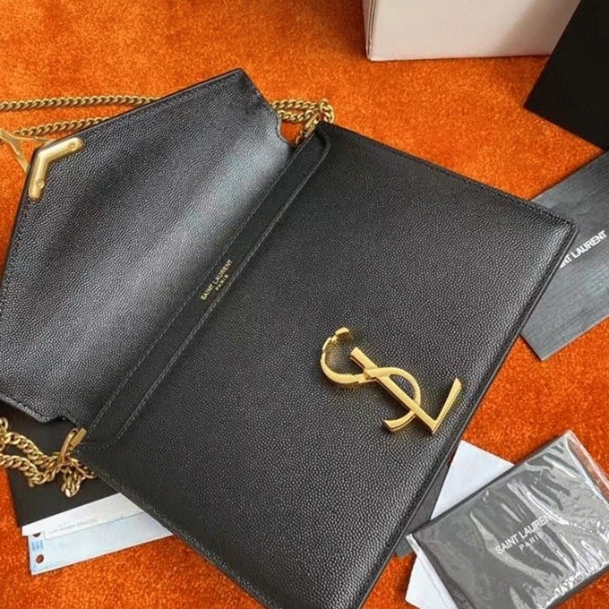 Replica Saint Laurent Cassandra Medium Chain Bag Black