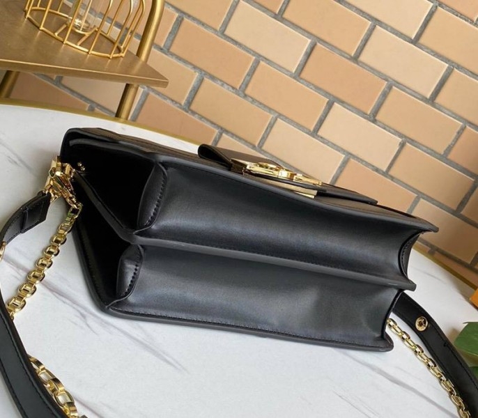 Louis Vuitton Dauphine Lugano MM Bag In Black