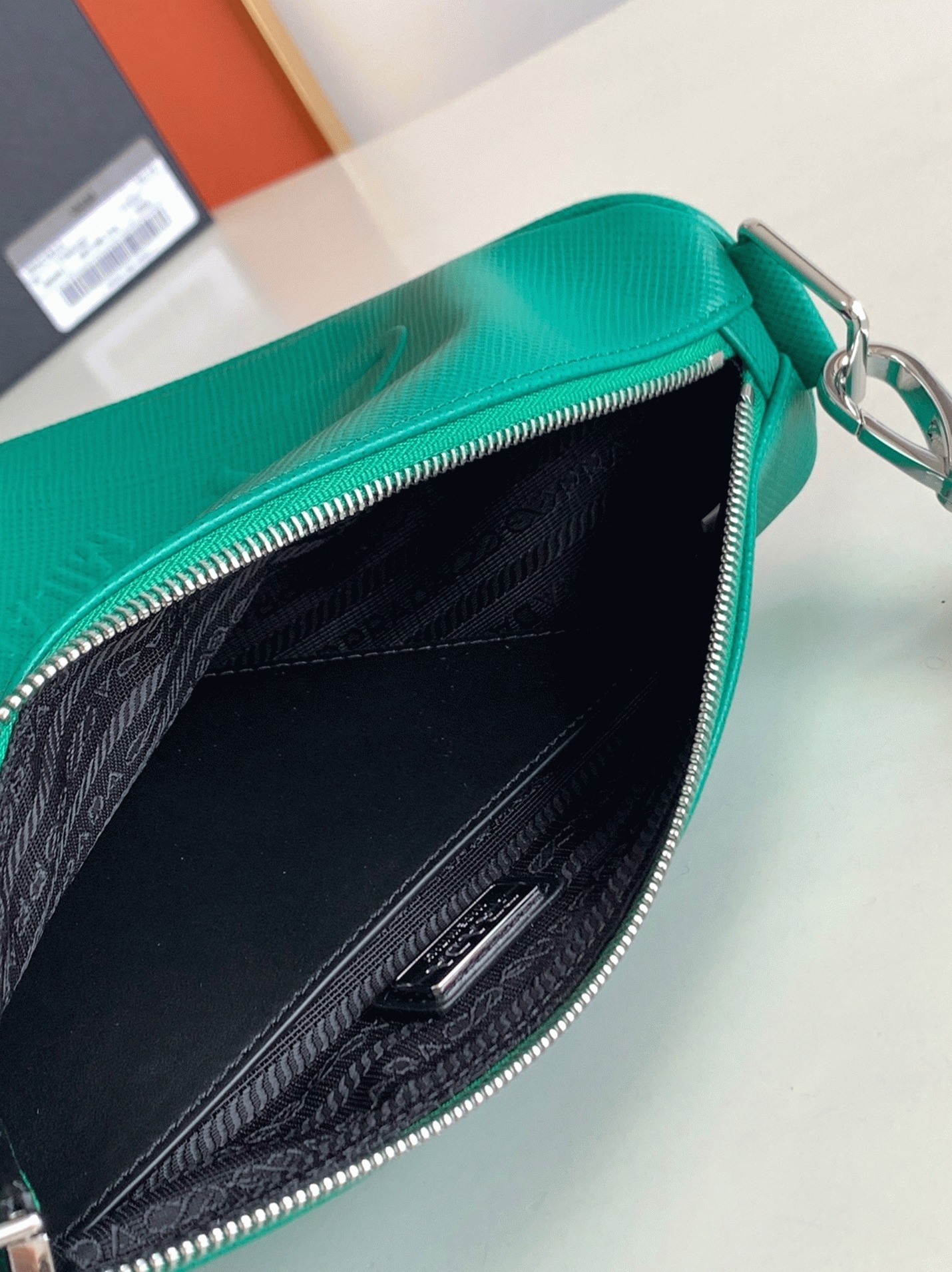 Prada Triangle Shoulder Bag Fake in Green