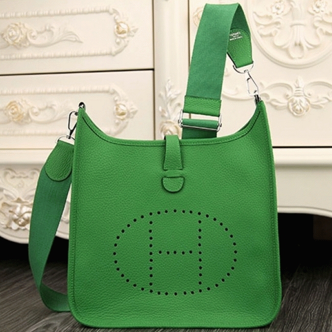 Bamboo Color Fake Luxury Hermes Evelyne III PM Crossbody Bag