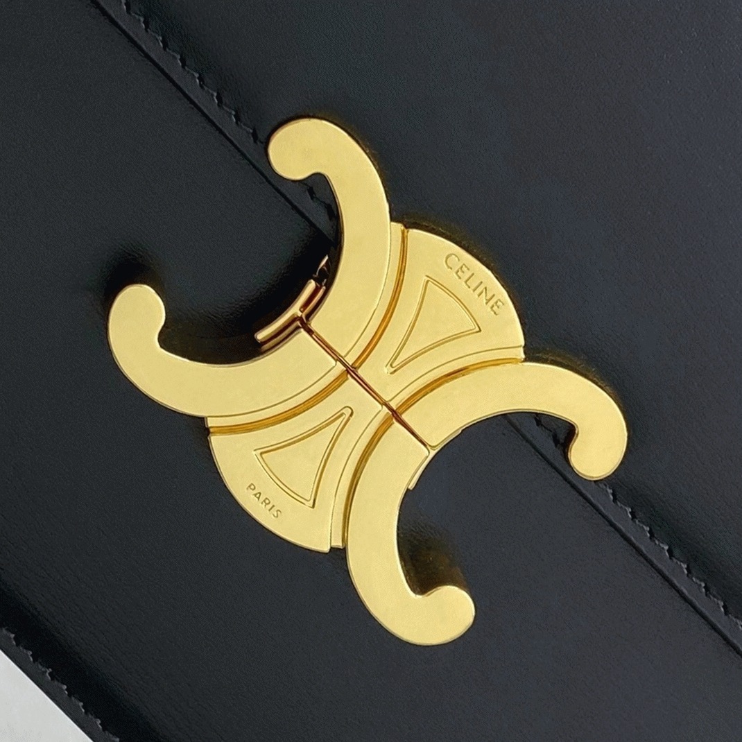 Top Quality Faux Celine Triomphe Medium Bag In Black