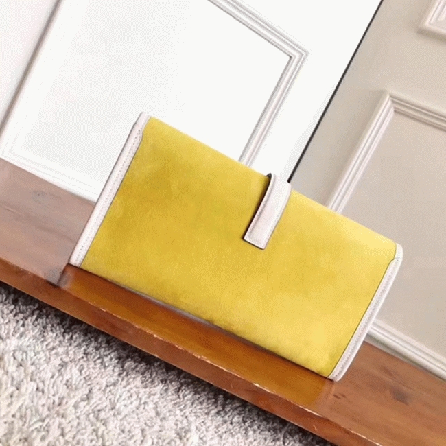 Yellow Knockoff Hermes Jige Elan 29 Statement Clutch Bag