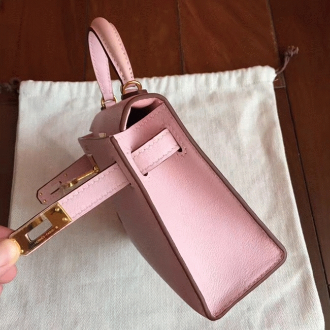 Dragee Swift Rose Imitation Hermes Kelly Mini II 20CM Purse