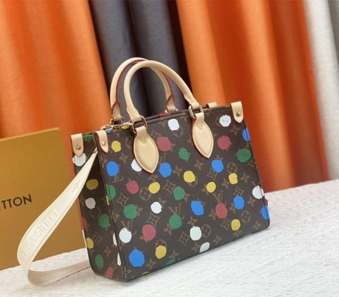 Louis Vuitton Econyl Regenerated Nylon Onthego GM Tote In Beige